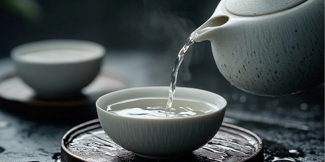 Uống nước vừa đun sôi có giúp trị ho? vecteezy pouring hot tea into 1608 9087 1758611016.jpg