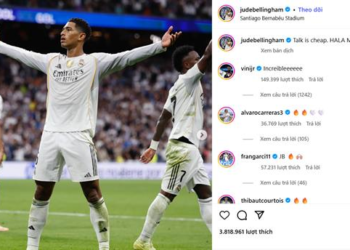 Bellingham "đá xoáy" Yamal trên mạng xã hội sau trận El Clasico bellingham 2710141232.png