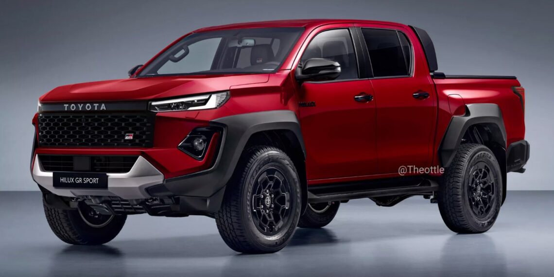 Ảnh phác họa Toyota Hilux GR Sport 2026: Thiết kế mạnh mẽ, đậm chất thể thao toyota hilux gr sport front theottle rendering jpg.14627.jpeg