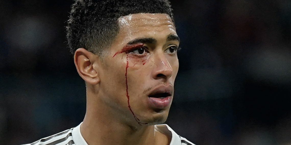 jude bellingham do mau trong ngay real madrid tham bai.png