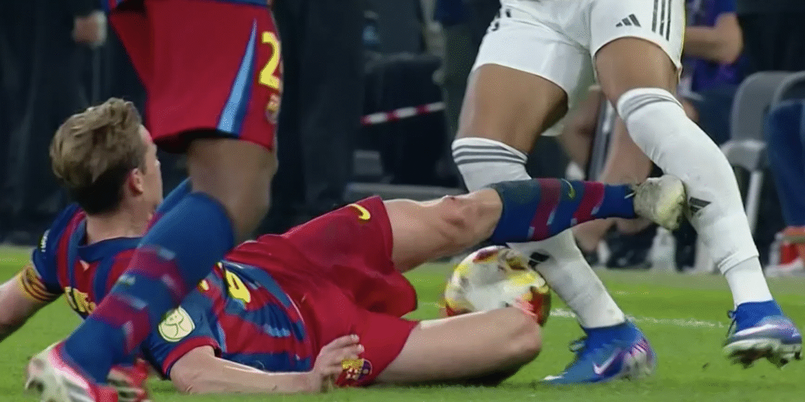 Frenkie de Jong bị đuổi khỏi sân sau pha vào bóng kinh hoàng với Mbappe frenkie de jong bi duoi khoi san sau pha vao bong kinh hoang voi mbappe.png