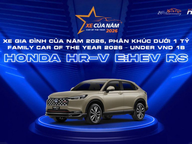 Honda Việt Nam thắng lớn với cú hat-trick tại “Xe của năm 2026”: Riêng Honda HR-V e:HEV RS ẵm 2 giải xehay xe cua nam honda 26 160126 2.jpg