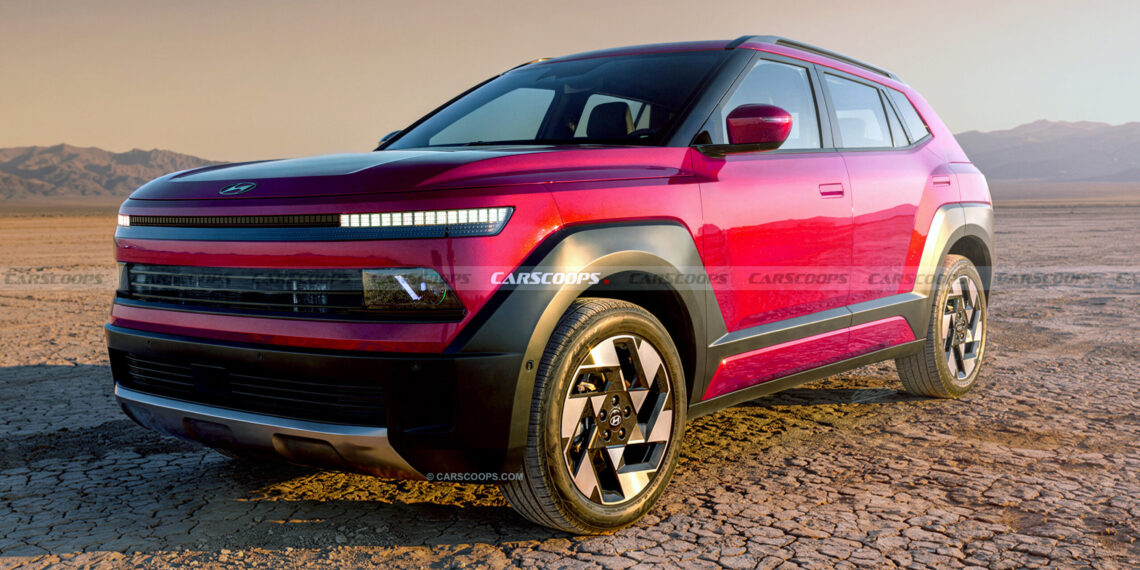 Hyundai Kona 2027 sẽ loại bỏ kiểu thiết kế pixel để có diện mạo vuông vức hơn 2027 hyundai kona red copy scaled jpg.19250.jpeg