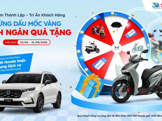 Honda Việt Nam triển khai chương trình tri ân quy mô lớn với tổng giá trị giải thưởng hơn 7 tỷ đồng xehay honda vn uu dai 050626 1.jpg