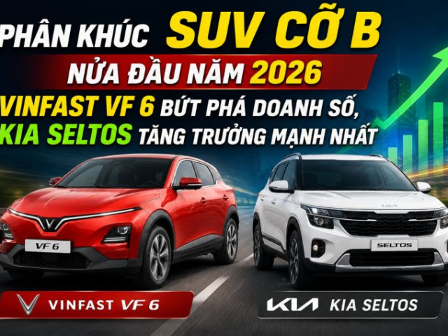 Phân khúc SUV/CUV cỡ B nửa đầu năm 2026: VinFast VF 6 bứt phá doanh số, Kia Seltos tăng trưởng mạnh nhất xehay suv co b1 200726 1.jpg